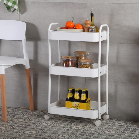 CARRELLO 3 RIPIANI BIANCO