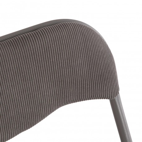 SEDIA PIEGHEVOLE LIRA CORDUROY GRIGIO SCURO