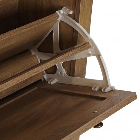 SCARPIERA 3 CASSETTI CON RATTAN