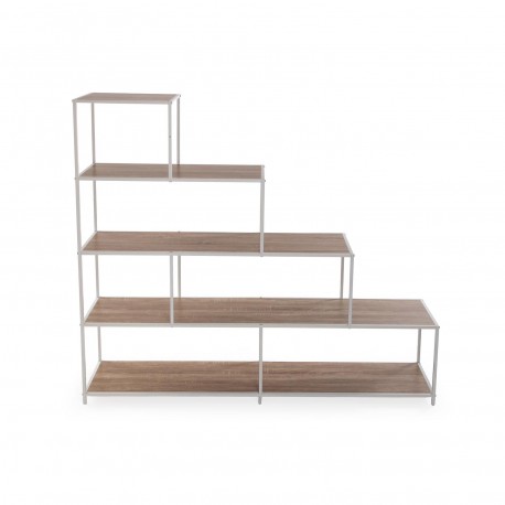 SCAFFALE A GRADINI 4 RIPIANI BIANCO