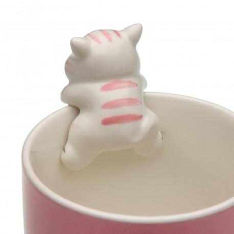 TAZZA GATTO ROSA