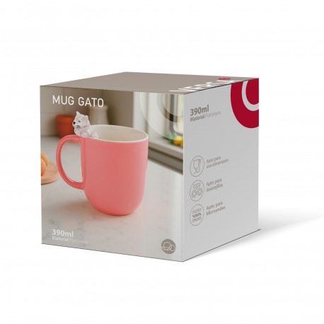 TAZZA GATTO ROSA