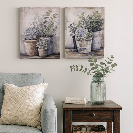 QUADRO VASI SU TELA ASSORTITO 30 X 40