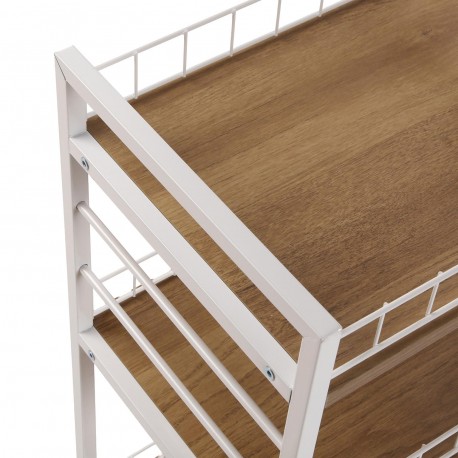 CARRELLO 3 CESTE BIANCO CON RUOTE