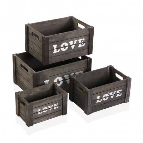 SET DI 4 CASSE DI LEGNO SET DI 4 CASSE DI LEGNO