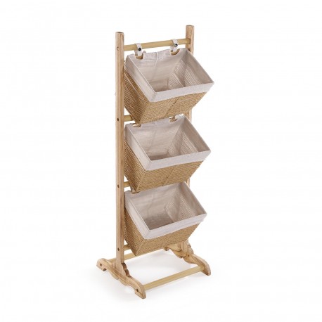MOBILE BAGNO 3 CESTE MARRONE ZENIT MOBILE BAGNO 3 CESTE MARRONE ZENIT