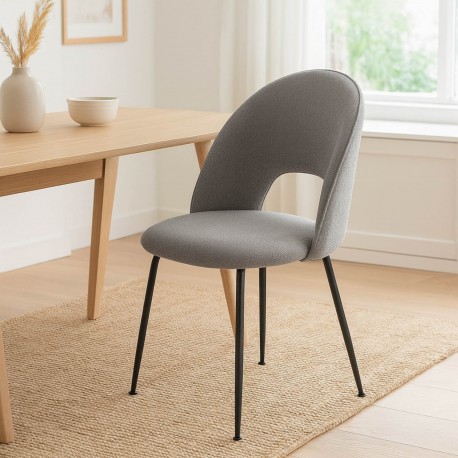 SEDIA RIGLOS GRIGIO CHIARO