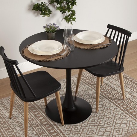 TAVOLO NERO MEERA 100 CM TAVOLO NERO MEERA 100 CM