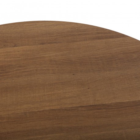 TAVOLO NERO E LEGNO MEERA 100 CM TAVOLO NERO E LEGNO MEERA 100 CM