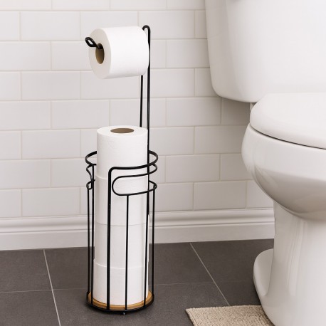 PORTAROTOLO BAGNO NERO PORTAROTOLO BAGNO NERO