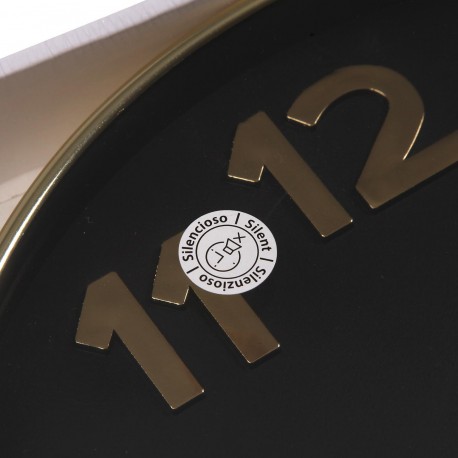 OROLOGIO DA PARETE NERO "GOLDEN NUMBERS" 30CM