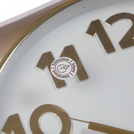 OROLOGIO DA PARETE BIANCO "GOLDEN NUMBERS" 30CM