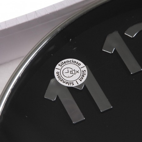 OROLOGIO DA PARETE NERO "SILVER NUMBERS" 30CM