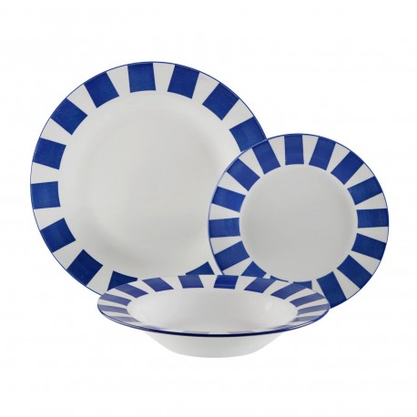 STOVIGLIA 18 PEZZI SASHA BLU