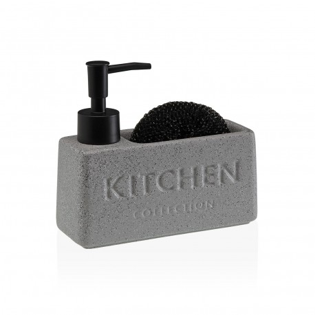 DISPENSER SAPONE SPUGNA "KITCHEN" NERO