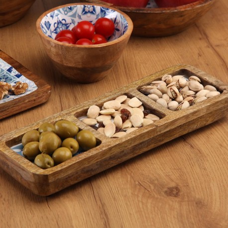 PIATTO TRE SCOMPARTI AZURITA