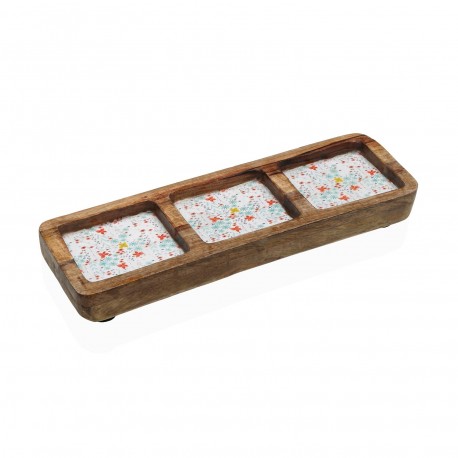 PIATTO TRE SCOMPARTI FIORELLA