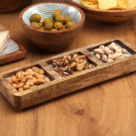 PIATTO TRE SCOMPARTI RIGHE