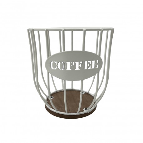 CESTA PORTA CAPSULE COFFEE BIANCA