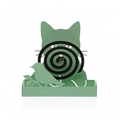 PORTA SPIRALE ANTIZANZARE GATTO KURO VERDE