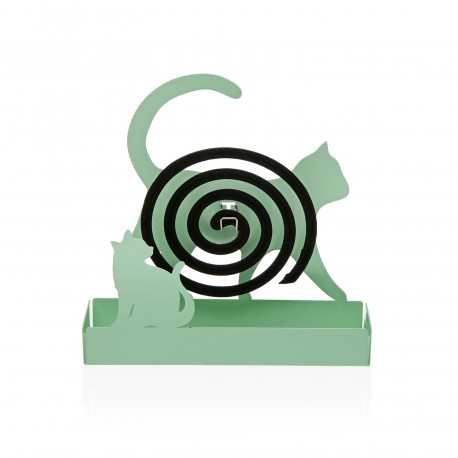 PORTA SPIRALE ANTIZANZARE GATTO MILO VERDE