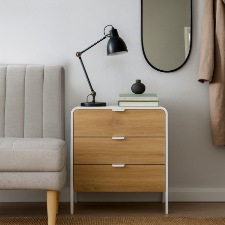 CASSETTIERA 3 CASSETTI BIANCA