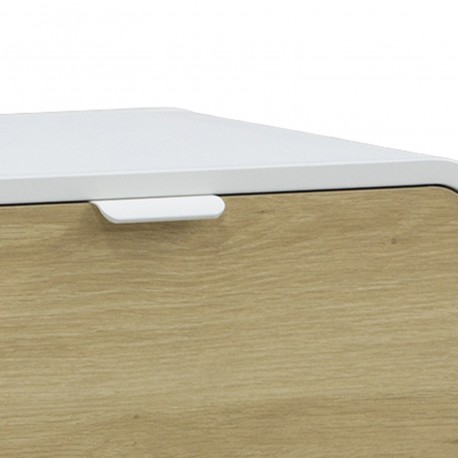 COMODINO 2 CASSETTI BIANCA