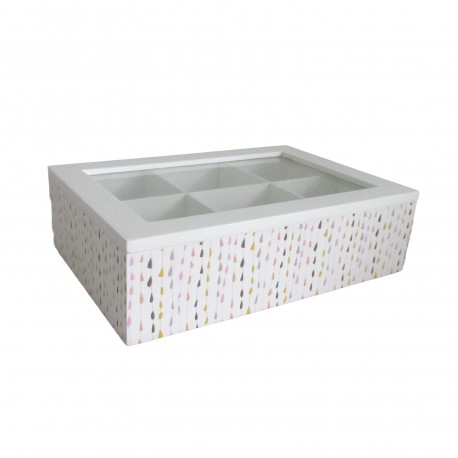 SCATOLA DA TÈ CHERRIES 6 SCOMPARTI