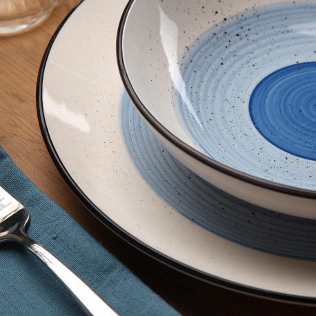 STOVIGLIA 18 PEZZI MORGAN BLU