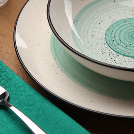 STOVIGLIA 18 PEZZI MORGAN VERDE