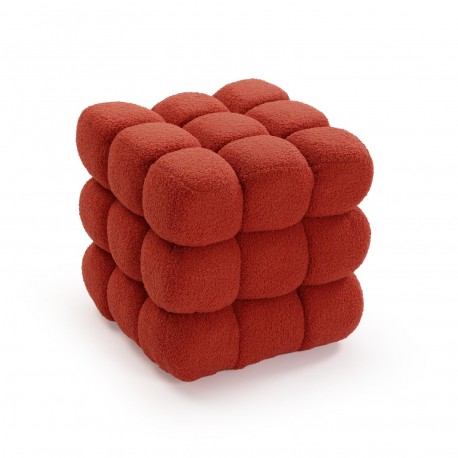 POUF QUADRATO "BORREGUITO" TERRACOTTA