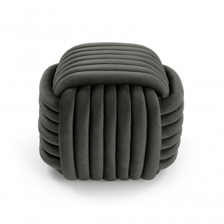 POUF QUADRATO GRIGIO SCURO