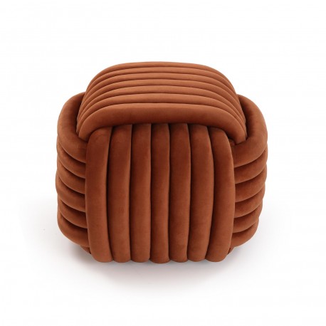 POUF QUADRATO MARRONE