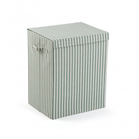 CESTO PANNI PIEGHEVOLE RIGHE VERDI