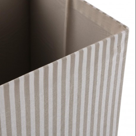 CESTA CON COPERCHIO RIGHE GRIGIE