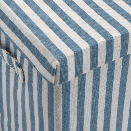 CESTA CON COPERCHIO RIGHE BLU