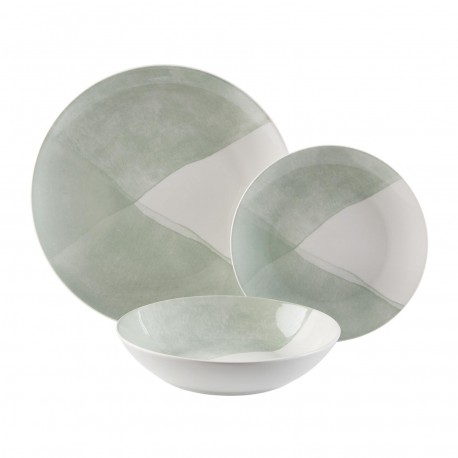 STOVIGLIA 18 PEZZI PICNIC VERDE