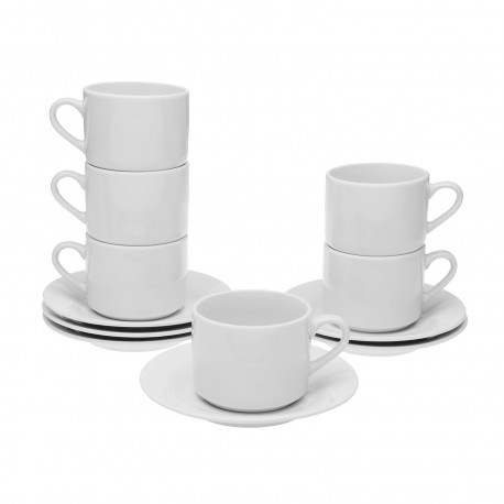 TAZZA CON PIATTINO BIANCA 200ML