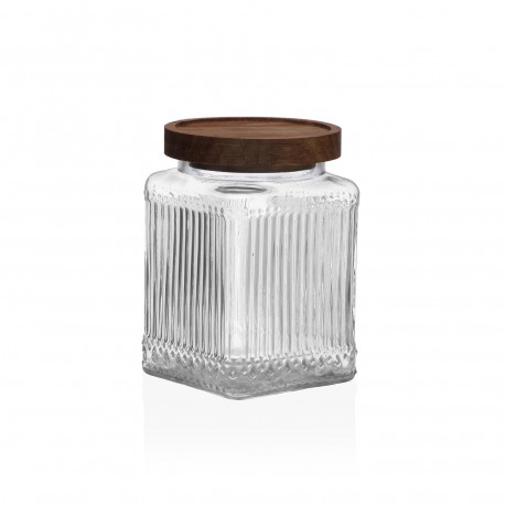 BARATTOLO VETRO TAPPO ACACIA 730ML