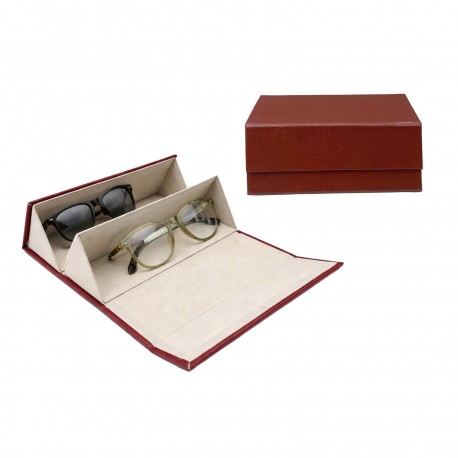 CUSTODIA DOPPIA OCCHIALI TERRACOTTA