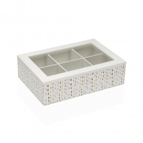 SCATOLA DA TÈ NORDIC DROPS 6 SCOMPARTI