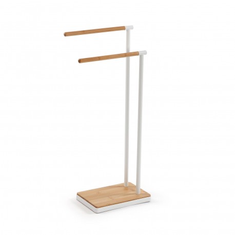 PORTASCIUGAMANI DOPPIO BAMBÙ BIANCO