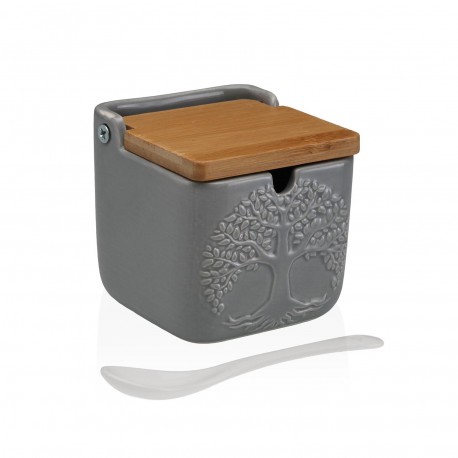 ZUCCHERIERA QUADRATA GRIGIA ALBERO