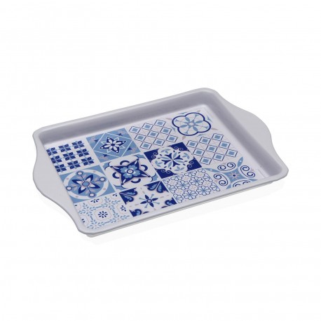 VASSOIO METALLICO AZZURRITA CON MANICI