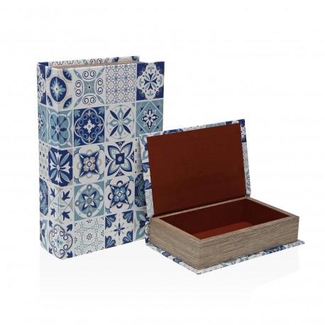 SET 2 LIBRI DECORAZIONE AZZURRO