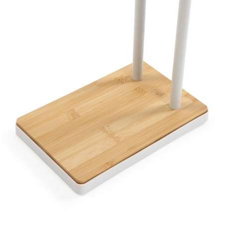 PORTASCIUGAMANI DOPPIO BAMBÙ BIANCO