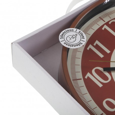 OROLOGIO DA PARETE ROSSO 30 CM