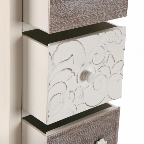 COMÒ RUSTICO BIANCO 5 CASSETTI