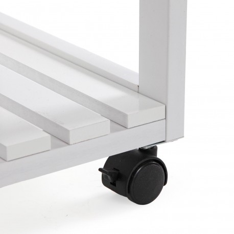 CARRELLO 3 RIPIANI BIANCO CON RUOTE