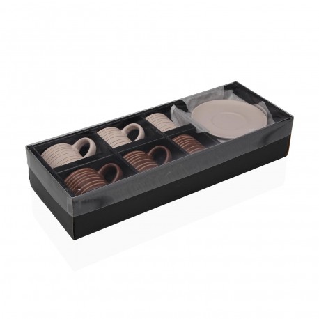 SET 6 TAZZINE C/PLATO "BROWNIE"